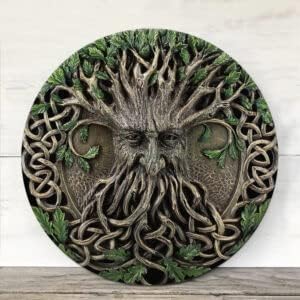Wenzzi Celtic Green Man Wooden Sign Wall Hanging Welcome Door Hanger Home Decor ND