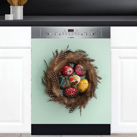 Easter Eggs Dishwasher Magnet Cover Kitchen Decoration Decals Appliances Stickers Magnetic Sticker ND