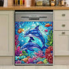 Dolphin Undersea World Magnetic Decor Dishwasher Cover DL
