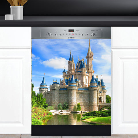 Castle Dishwasher Magnet Cover Kitchen Decoration Decals Appliances Stickers Magnetic Sticker ND