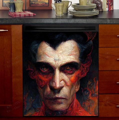 Halloween Face Dishwasher Magnet Cover Kitchen Decoration Decals Appliances Stickers Magnetic Sticker ND