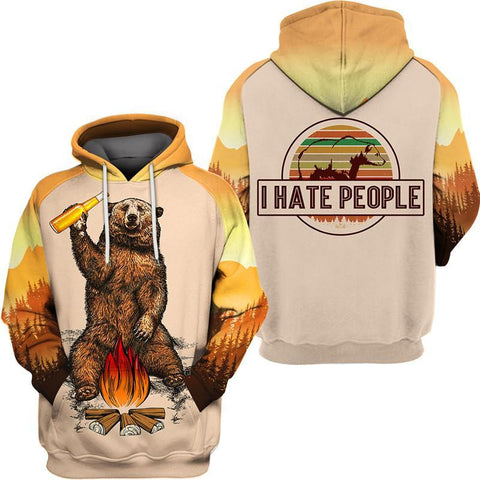 I Hate People Beer Lover Vintage Camping 3D T shirt/ pullover/hoodie/zip hoodie