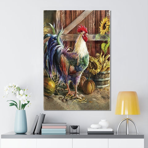 Farm Chicken Rooster Canvas Home Decor HT