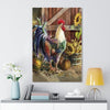 Farm Chicken Rooster Canvas Home Decor HT