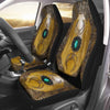 Triple Moon Third Eye Witch Leather Pattern Print Seat Covers Halloween witch Gift Decor Car Idea Seat Cover
