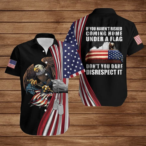 COMING HOME UNDER A FLAG Hawaii Shirt Gift for Veteran Day US Veteran Hawaiian Shirt