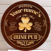 Irish Pub Personalized Barrel End Bar Sign St Patrick’s Day Sign Decor Gifts HT
