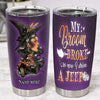 Personalized Halloween Gifts Ideas For Witch Jeep Girls, My broom broke so now I drive a Jp Custom 20oz Stainless Tumbler
