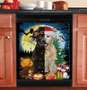 Dog Witch And Christmas Hat Dishwasher Cover Halloween Gift Christmas Gift Kitchen Decor HT