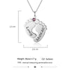 Personalized Baby Feet Mothers Day Necklace With Birthstones Mom Jewelry Gift For Mom Grandma Wife HT