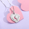 Personalized Baby Feet Mothers Day Necklace With Birthstones Mom Jewelry Gift For Mom Grandma Wife HT