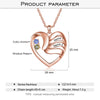 Personalized Family Heart Mothers Day Necklace With Birthstones Mom Jewelry Gift For Mom Grandma Wife HT
