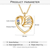 Personalized Family Heart Mothers Day Necklace With Birthstones Mom Jewelry Gift For Mom Grandma Wife HT