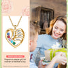 Personalized Family Heart Mothers Day Necklace With Birthstones Mom Jewelry Gift For Mom Grandma Wife HT