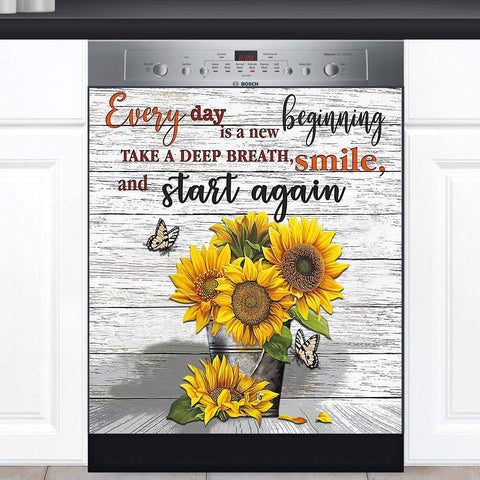 Sunflower Kitchen Dishwasher Cover Decor Art Housewarming Gifts Home Decorations HT