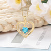 Personalized Name Heart Mothers Day Necklace With Birthstones Mom Jewelry Gift For Mom Grandma Wife HT