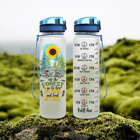 Hippie Camping Tracker Bottle TQZ7 BTND050898 Water Tracker Bottle