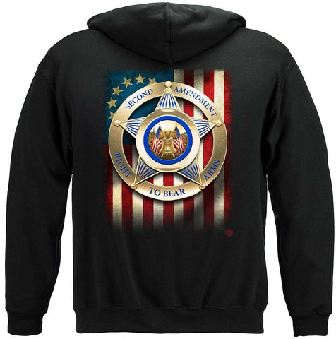 American Patriot Hoodie Black 2nd Amendment Colonial Flag Premium Hoodie