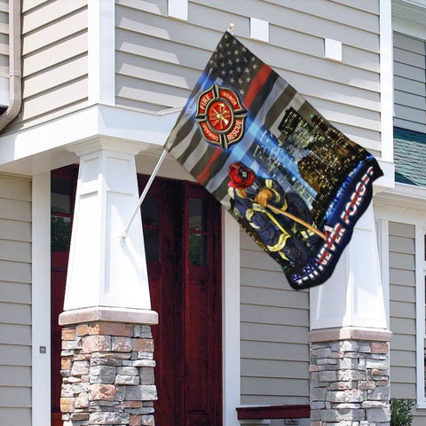 Fire Honor Rescue Courage 9-11 Never Forget Firefighter American Flag Memorial Day American And Buidlings Flag  American Flag - September 11 - Never Forget Flag American Patriot Flag, 20th Anniversary Patriot Day Gift