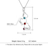 Personalized 925 Silver Mothers Day Necklace With Birthstones Mom Jewelry Gift For Mom Grandma Wife HT