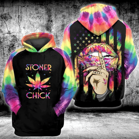 Stoner Chick Weed Unisex Hoodie For Men Women Cannabis Marijuana 420 Weed Clothing Gifts HT