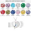 Personalized 925 Silver Mothers Day Necklace With Birthstones Mom Jewelry Gift For Mom Grandma Wife HT