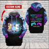 Gamer Boyfriend and girlfriend gaming partner for life Hoodie Custom TTM