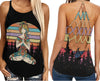 Tattoo girl yoga criss-cross tank top HA