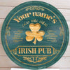 Irish Pub Personalized Barrel End Bar Sign St Patrick’s Day Sign Decor Gifts HT