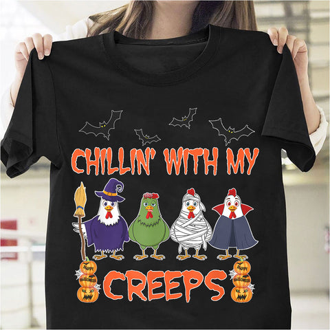 Chicken Chillin' with my creeps 2D T-shirt TD