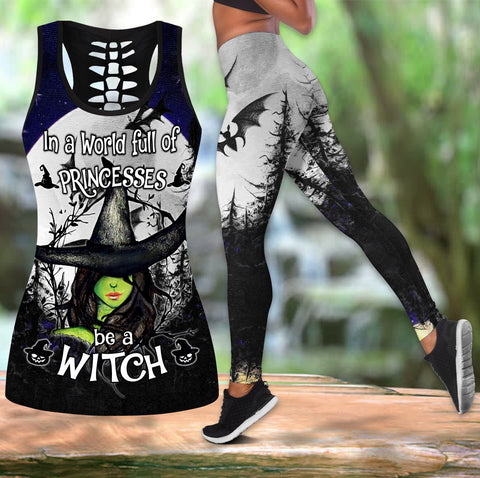 Halloween Tank top leggings In The World Full Of Princesses Be A Witch Combo Tank Top + Legging