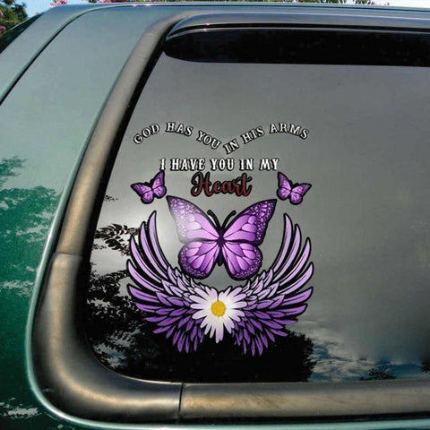 Memorial Butterfly Car Sticker Decal TM