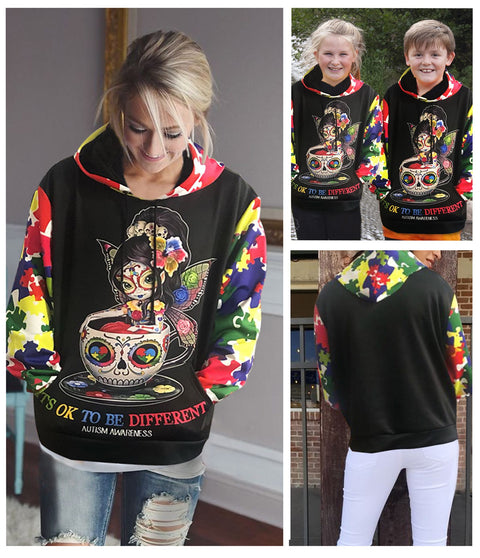 It's Okay To Be Different Hoodie Autism Awareness Hoodie Autism Awareness Gifts HT