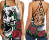 Skull criss-cross tank top HA
