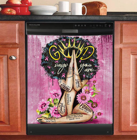 Breast Cancer Dishwasher Cover Kitchen Decor Farmhouse Decorations HT