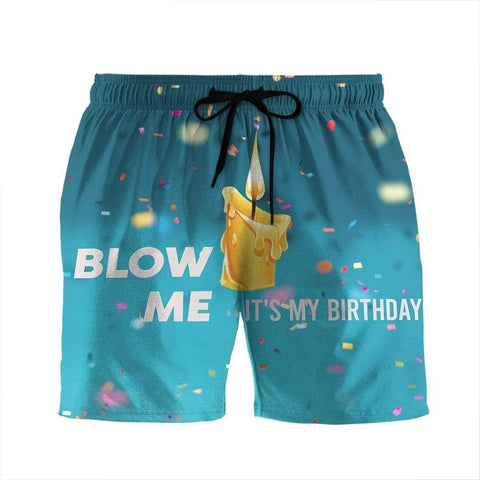 GEARHUMAN 3D BLOW ME CANDLE CUSTOM BEACH SHORTS SWIM TRUNKS