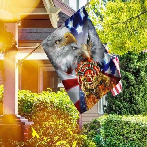 Firefighter American Eagle Flag 2