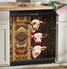 Three Cows Christmas Dishwasher Cover Farm Animals Kitchen Decor Christmas Home Decor Xmas Gifts HT