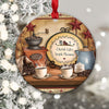 Cherish Life's Simple Pleasures Ornament Christmas Tree Hanging Ornament Xmas Gift Primitive Coffee Country Decoration