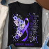 I WEAR PURPLE FOR MY MOM ALZHEIMER'S T-SHIRT