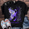 I WEAR PURPLE FOR MY MOM ALZHEIMER'S T-SHIRT