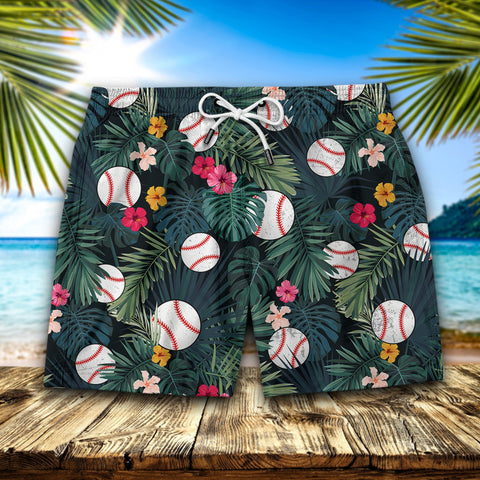 FLORAL BASEBALL HAWAIIAN SHORT Men Hawaii Shorts