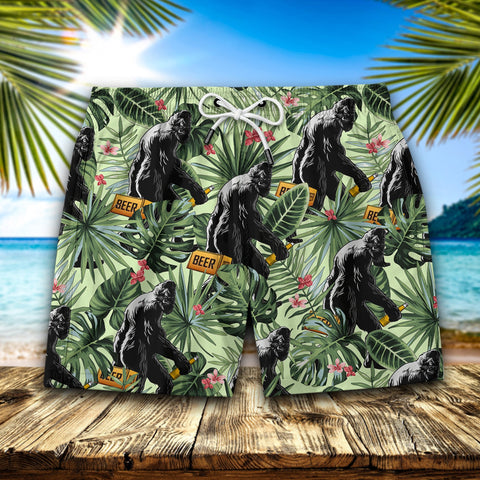 HAVE BEER WITH BIGFOOT HAWAIIAN SHORT Men Hawaii Shorts