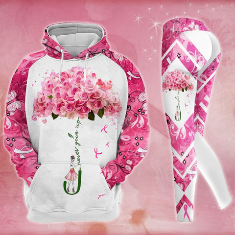 Breast Cancer Awareness Hoodie Leggings Set Survivor Gifts For Women Clothing Clothes Outfits HT