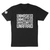 Unmasked Men's Apparel, Unmasked Shirt, Unmasked Unmuzzled Unvaccinated Unafraid Shirt, Unmasked Unmuzzled Unvaccinated Unafraid Tee, Unmasked Unmuzzled Unvaccinated Unafraid Gift Idea