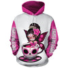 Girl Skull Teacup Breast Cancer Hoodie