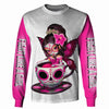 Girl Skull Teacup Breast Cancer Hoodie