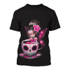 Girl Skull Teacup Breast Cancer Hoodie