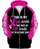 This Is My Fight Hoodie, Women Hoodie Breast Cancer