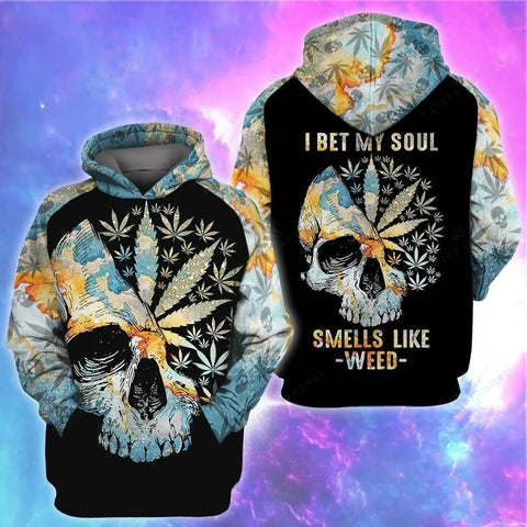 Smells Like Weed Unisex Hoodie For Men Women Cannabis Marijuana 420 Weed Shirt Clothing Gifts HT